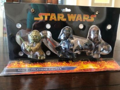 Picture of Disney Star Wars Mini Bobblehead Figures Set of 3 (Yoda, Darth Vader & Chewbacca)
