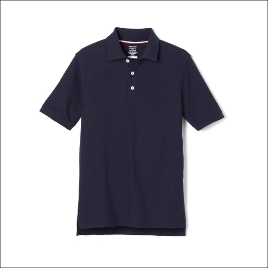 Picture of French Toast boys Short Sleeve Pique (Standard & Husky) Polo Shirt, Navy, 14-16 US