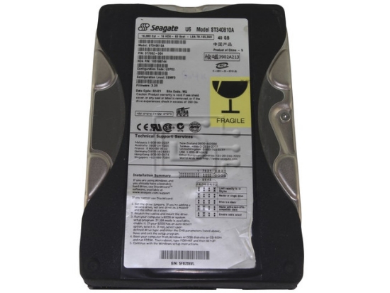 Picture of Seagate ST340810A 40 GB IDE HARD DRIVE