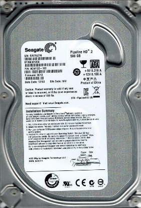 Picture of Seagate ST3500312CS P/N: 9GW132-193 F/W: SC13 500GB TK