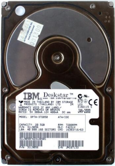 Picture of 20.5GB, IBM DESKSTAR DPTA-372050 ATA/IDE  7200RPM