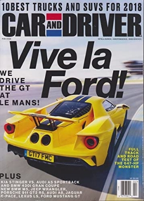 Picture of Car and Driver Magazine February 2018 [Single Issue Magazine]