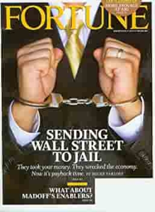 Picture of Fortune January 19 2009 Sending Wall Street To Jail (Vol. 159 No. 1)