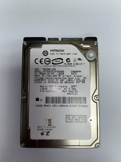 Picture of Hitachi HTS542512K9SA00 120GB Notebook/Laptop Drives Hard Drives