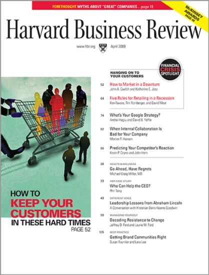 Picture of Harvard Business Review April 2009 [Single Issue Magazine]