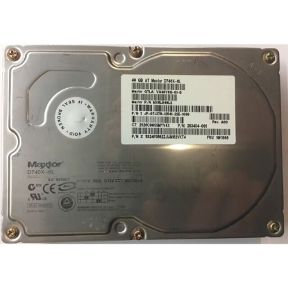 Picture of MAXTOR 40GB HDD,D740X-6L MX6L040J2 07J378 253454-001 FRU: 19K1568, TSZXX