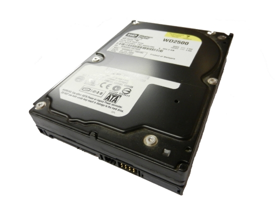 Picture of Western Digital WD2500JS Caviar 250GB 7200 RPM SATA-II 3.5 Inch Hard Drive.