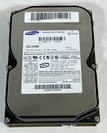 Picture of Samsung SV1204H 5400 RPM 120 GB Hard Drive