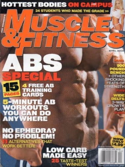 Picture of Muscle & Fitness Magazine April 2004 Abs Special