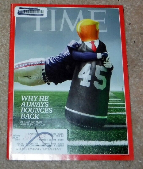 Picture of Time Magazine ~ October 9, 2017 ~ Why He Always Bounces Back