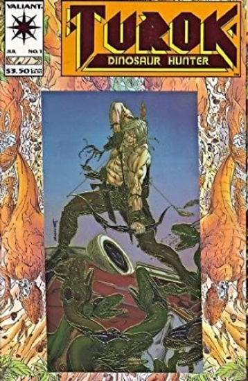 Picture of Turok Dinosaur Hunter #1: Cold Blood Blazing (Valiant Comic Book July 1993)