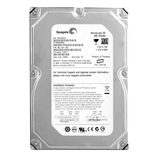 Picture of ST3400620NS Seagate Barracuda 400GB SATA 7200rpm 3.5 Inch Hard Drive